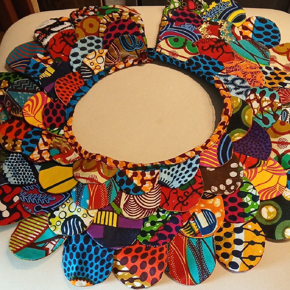Colorful Patchwork Statement Necklace